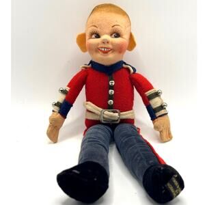 VTG 1940's Norah Wellings, 10" English Guard Doll, Cloth/Plaster, England
